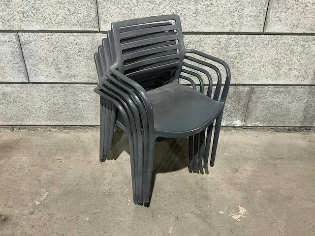 Stapelbare kunststof stoel (10x) - afbeelding 7 van  8