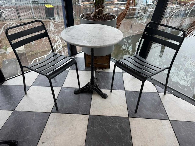 Stapelbare metalen terrasstoel (8x) - afbeelding 1 van  5