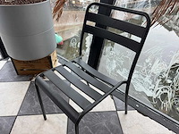 Stapelbare metalen terrasstoel (8x) - afbeelding 3 van  5