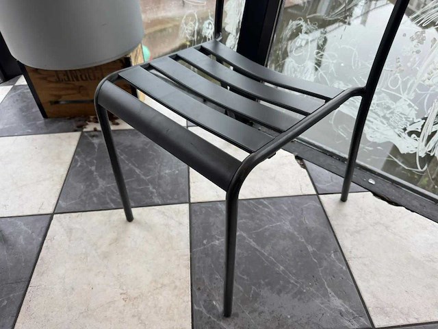 Stapelbare metalen terrasstoel (8x) - afbeelding 4 van  5