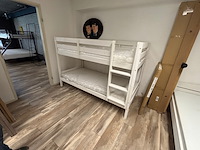Stapelbed inclusief matrassen 90x200cm, hout, wit - afbeelding 2 van  4