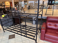 Stapelbed, zwart metaal - afbeelding 3 van  4