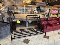 Stapelbed, zwart metaal - afbeelding 1 van  4