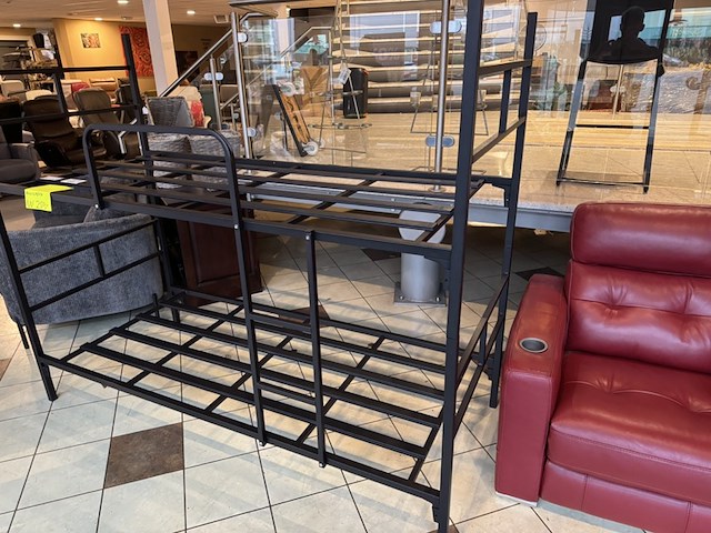 Stapelbed, zwart metaal - afbeelding 3 van  4