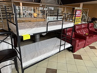 Stapelbed, zwart metaal - afbeelding 1 van  1