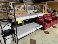 Stapelbed, zwart metaal - afbeelding 1 van  1