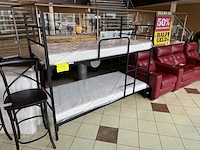 Stapelbed, zwart metaal - afbeelding 1 van  1