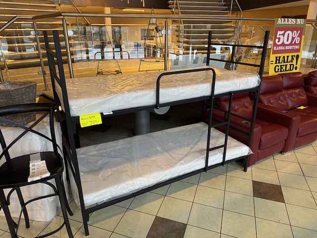 Stapelbed, zwart - afbeelding 1 van  4