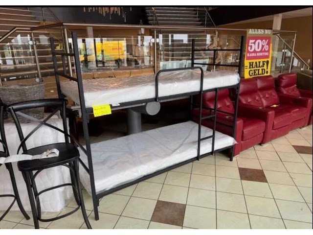 Stapelbed, zwart - afbeelding 1 van  1