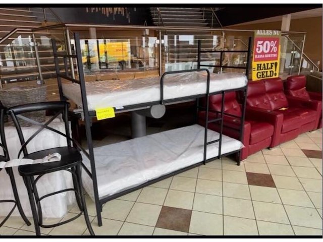 Stapelbed, zwart - afbeelding 1 van  1