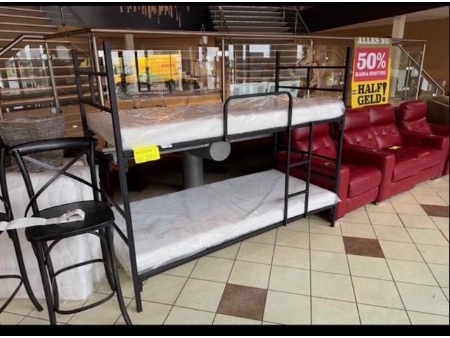 Stapelbed, zwart - afbeelding 1 van  1