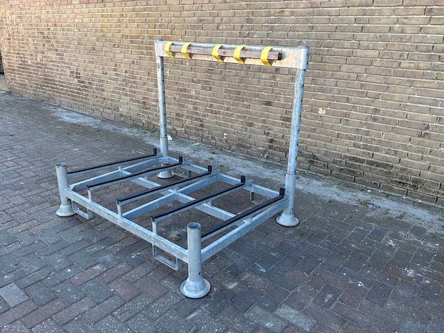 Stapelrek verzinkt voor panelen/hekwerk (4x) - afbeelding 5 van  7