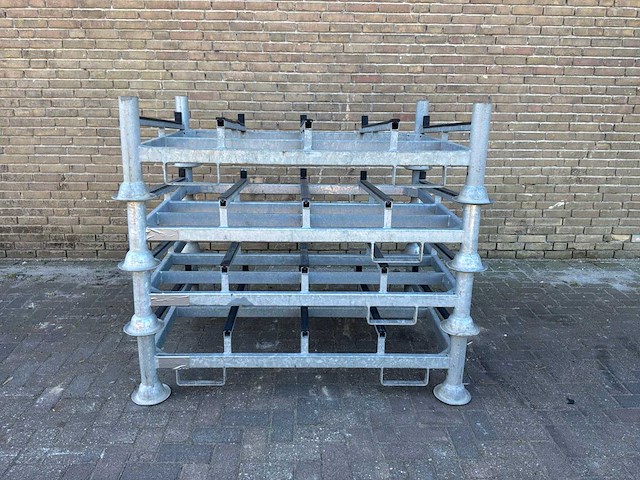 Stapelrek verzinkt voor panelen/hekwerk (4x) - afbeelding 1 van  7