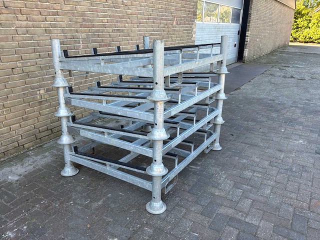 Stapelrek verzinkt voor panelen/hekwerk (4x) - afbeelding 3 van  7