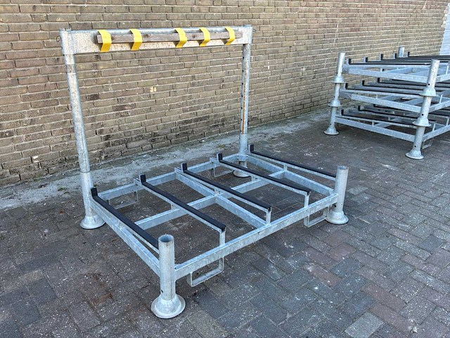 Stapelrek verzinkt voor panelen/hekwerk (4x) - afbeelding 6 van  7