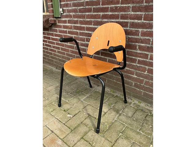 Stapelstoelen met armleuning | 12 stuks - afbeelding 3 van  5
