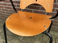 Stapelstoelen met armleuning | 12 stuks - afbeelding 4 van  5