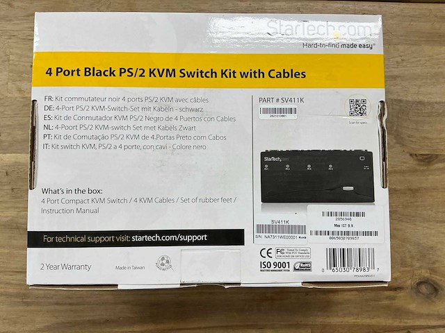 Startech 4 port black ps/2 kvm switch kit with cables - afbeelding 2 van  3
