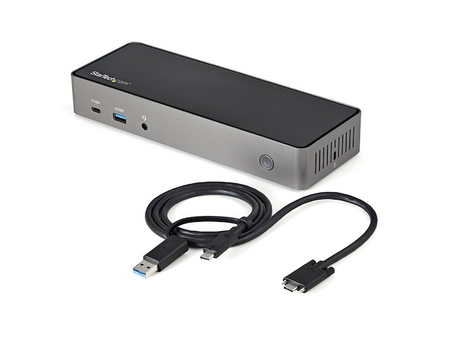 Startech usbc usba hybride triple monitor dock dp hdmi - afbeelding 1 van  4