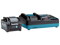 Startset makita, 191l77-9, 2x 40v max 4,0ah bl4040, dc40ra , zwart/blauw - afbeelding 1 van  1