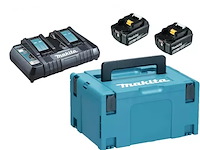 Startset makita, 198077-8 lx - 2x 18v 6,0ah bl1860b , zwart/blauw - afbeelding 1 van  1