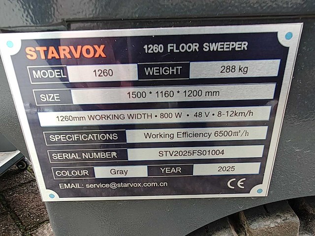 Starvox - 2025 - 1260 - zelfrijdende veegmachine - afbeelding 13 van  21