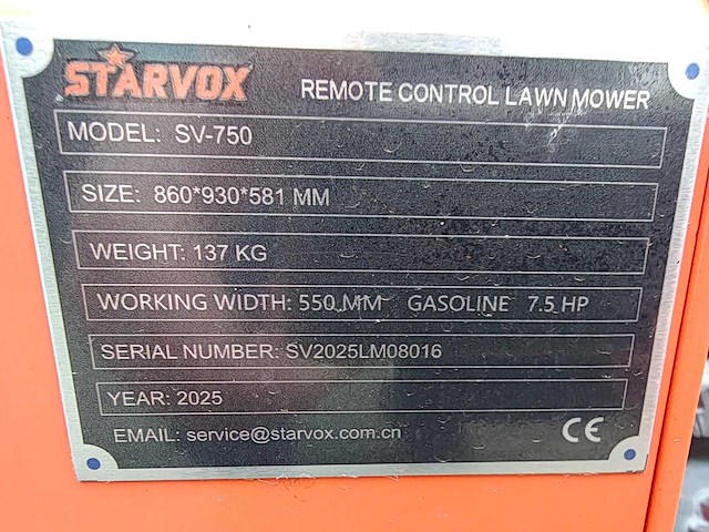 Starvox - sv-750 - grasmaaier met afstandbediening - afbeelding 13 van  14