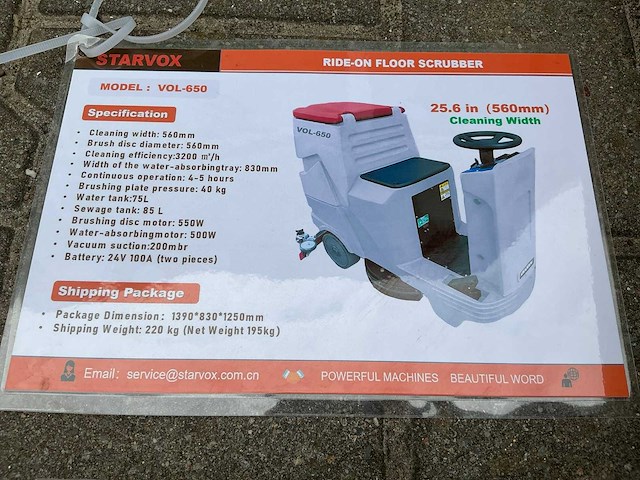 Starvox zelfrijdende schrobmachine / vloerreiniger - afbeelding 13 van  20
