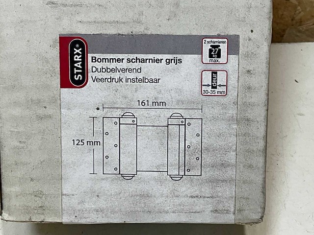 Starx bommer scharnier grijs (2x) - afbeelding 2 van  2