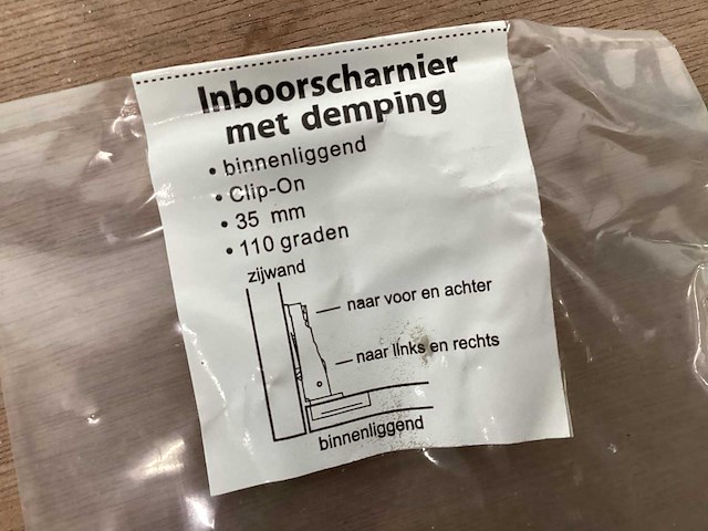 Starx inboorscharnier 35mm, met demping (98x) - afbeelding 4 van  4