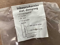 Starx inboorscharnier 35mm, met demping (98x) - afbeelding 4 van  4