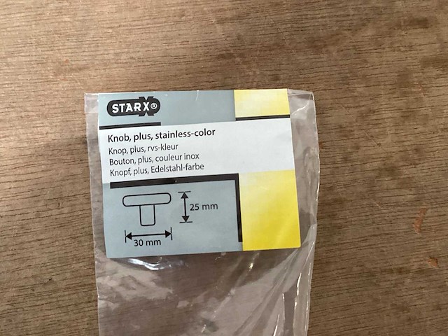Starx meubelgreep, rvs kleur, 30 mm (100x) - afbeelding 4 van  4