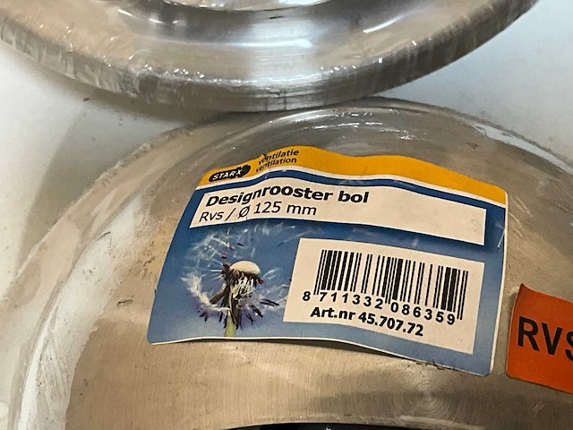 Starx rvs designrooster bol (6x) - afbeelding 6 van  7