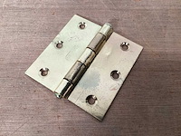 Starx scharnier met losse pen, 76x76 mm, vermessingd (300x) - afbeelding 1 van  3