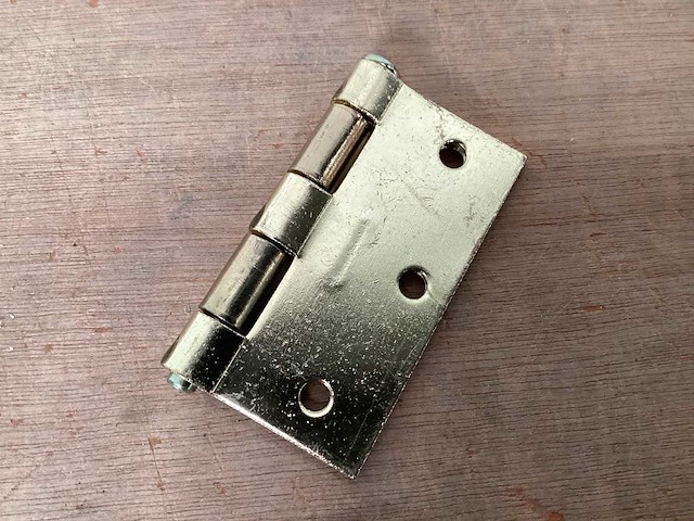 Starx scharnier met losse pen, 76x76 mm, vermessingd (300x) - afbeelding 2 van  3