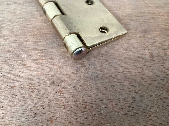 Starx scharnier met losse pen, 76x76 mm, vermessingd (300x) - afbeelding 3 van  3