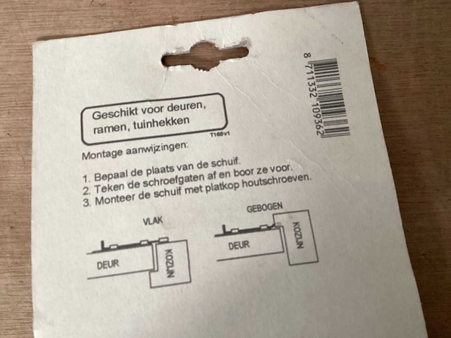 Starx schuifgrendel 120 mm (32x) - afbeelding 3 van  3