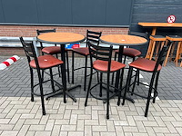 Statafel (2x) met krukken (6x) - afbeelding 1 van  1