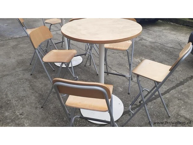 Statafel en kruk - afbeelding 1 van  2