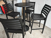 Statafel met 4 hoge stoelen - afbeelding 3 van  5