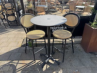 Statafel stonelook hpl 70cm rond (5x) - afbeelding 1 van  5
