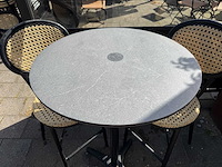 Statafel stonelook hpl 70cm rond (5x) - afbeelding 2 van  5
