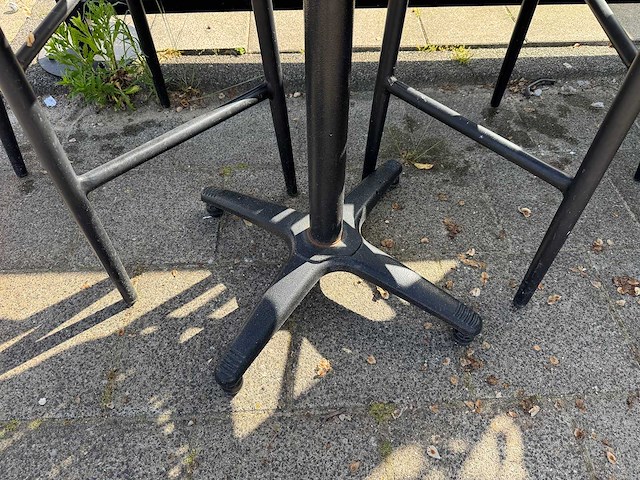 Statafel stonelook hpl 70cm rond (5x) - afbeelding 3 van  5