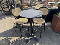 Statafel stonelook hpl 70cm rond (5x) - afbeelding 4 van  5