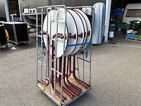 Statafels met transportkar