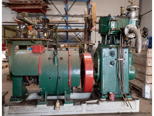 Stationaire stoommotor sunderland met generator - afbeelding 2 van  4