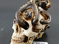 Steampunk schedel met octopus