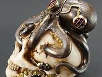 Steampunk schedel met octopus - afbeelding 2 van  5