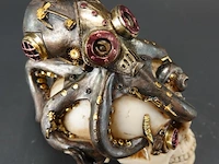 Steampunk schedel met octopus - afbeelding 4 van  5