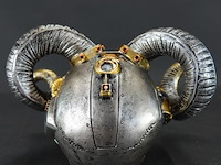 Steampunk-schedel met ramshoorns - afbeelding 4 van  5